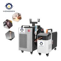 Mesin Las Laser Ringan Berpendingin Udara 1500W 4 in 1 Genggam untuk Pengelasan, Pemotongan, Pembersihan Raycus