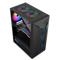 Ruix High-Performance ATX Mid Tower Gaming Computer Case Iron Mesh Stitch Design with Magnetic Dustproof Filter and PC Cabinet