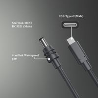Starlink Mini Stromkabel USB-C auf DC 18AWG Wasserdichtes Ladekabel, Kompatibel mit PD-Ladegeräten Tragbar für Outdoor 3M Verfügbar