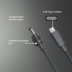 Câble d'alimentation Starlink Mini USB-C vers DC 18AWG, cordon de charge étanche, compatible avec les chargeurs PD, portable <span class=keywords><strong>pour</strong></span> l'extérieur, 3M disponible - Product Image 5