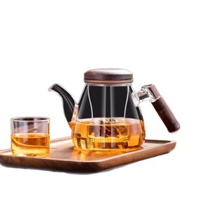 中国ガラスティーポットセットインフューザーティーケトル付きコーヒー & ティーセット4カップ入り - Product Image 6