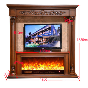Electric Fireplace Cabinet Art Salon Smart Lighting Adjustable Flame RGB Fire Sculpture Wall Mounted Fireplace <strong>Logs</strong> - Product Image 5