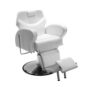 Chaise de Barbier de Luxe Blanche pour Salon de <span class=keywords><strong>Coiffure</strong></span> et Maquillage, Design Tendance, Offre Spéciale - Product Image 1