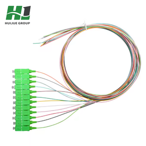 Huijue HJ 고밀도 SC APC 9/125um 광섬유 피그테일 싱글 모드 G652D <span class=keywords><strong>12</strong></span>색 번치 저손실 LSZH 텔코디아 GR-1209 - Product Image 2