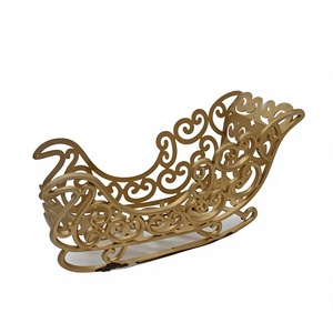 Traîneau de Noël Amson en laiton style ferme, en fer galvanisé, fait main, taille personnalisée, décoration de table, dernier design pour les fêtes - Product Image 1