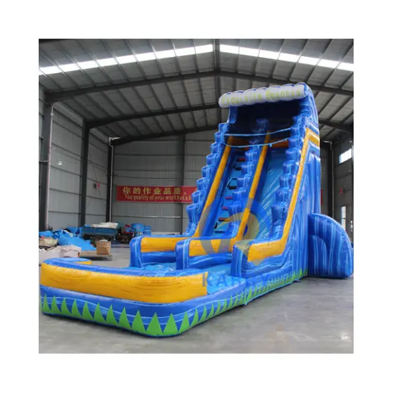 18ft उच्च सस्ते बिक्री के लिए वाणिज्यिक inflatable पानी स्लाइड, इस्तेमाल किया पार्टी किराए पर लेने के लिए inflatable उछाल गीला सूखी स्लाइड