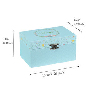 Boîte à musique écologique personnalisée à manivelle de haute qualité Yiyu avec anneau, boîte à <span class=keywords><strong>fleurs</strong></span> en coton, cadeau de la Saint-Valentin - Product Image 3