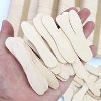 Cucharas de Madera Biodegradables Desechables de Forma Plana y Tamaño Pequeño, 75 mm de Longitud, las Más Populares para Helado