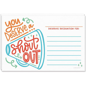 Shout Out <b>Cards</b> For <b>Teachers</b> Students Recognition Reward Paper Postcards Study Use Digital Printing Art Design - Product Image 1
