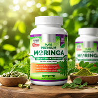 Kapsul Bubuk Daun Moringa Oleifera Murni Bersertifikat GMP untuk Energi Dewasa, Dukungan Imunitas, dan Peningkatan Kecantikan