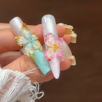 Moule en silicone 3D pour nail art, motif floral, réutilisable, pour décorations florales en relief, pétales DIY, manucure