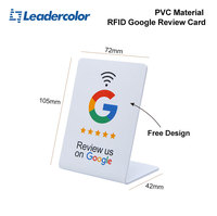 Tarjeta NFC Personalizada con Chip Programable de 13.56MHz, Resistente al Agua, de PVC, con Chip RFID para Reseñas de Google, para Restaurantes y Cafés