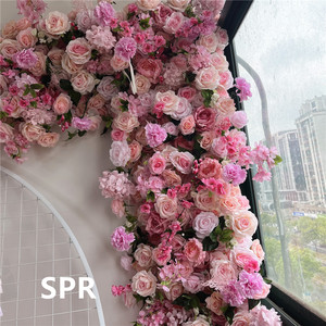 Mur de fleurs artificielles SPR <span class=keywords><strong>pas</strong></span> <span class=keywords><strong>cher</strong></span>, décoration de <span class=keywords><strong>mariage</strong></span>, rose blush, mélange de couleurs, rouleau de mur de fleurs pour la décoration de <span class=keywords><strong>mariage</strong></span> - Product Image 6