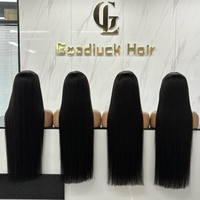 Perruque GL 15A en cheveux naturels vietnamiens bruts, lisses comme des baguettes, SDD, Perruque Lace Front HD 13X4 13X6 en cheveux humains bruts vietnamiens