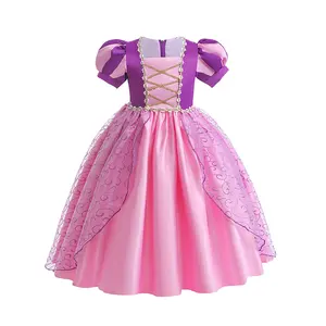 Meisjesjurken Sofia Prinses Tangled Rapunzel Kid Fancy Dress Outfit Kostuums Kerst Feestjurk Cosplay E78