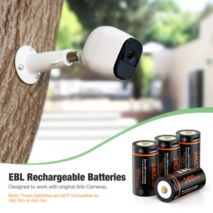 EBL Paquete de 4 Baterías de Litio de 3 Voltios 3V 800 mAh Recargables por USB para Cámara, Linterna, Reemplazo de Baterías CR123 - Product Image 6