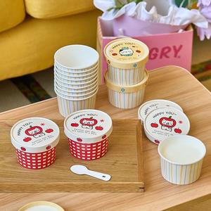 Vaso de Cartón Biodegradable para Helado, Ecológico, Apto para Alimentos, Venta Directa, Impresión Personalizada, con Tapa - Product Image 3