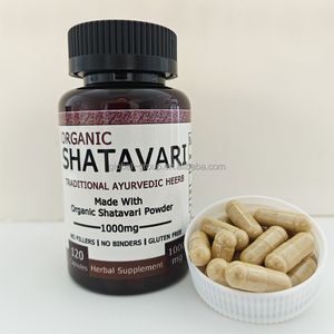 120 캡슐 유기농 샤타바리 캡슐 샤타바리 뿌리 분말 추출물 보충제 - Product Image 1