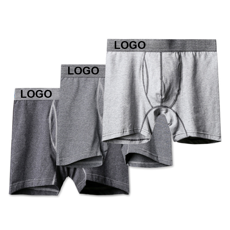 Хлопковое Мужское нижнее белье с логотипом под заказ, боксеры, трусы, шорты, сексуальные мужские боксеры, короткие мужские трусы с мешочком