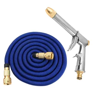 High Pressure PVC Lay Flat Water Hose Brass Fittings Water Discharge Telescopic Magic Tube hose