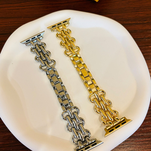 สายโลหะน่ารักสำหรับ Apple Watch Series 9 8 7 6 5 4 SE 40mm 41mm 44mm 45mm สร้อยข้อมือผู้หญิงสำหรับ iWatch ULTRA 2 49mm 38 42mm - Product Image 4