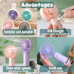 Regalos de Promoción de Verano, Ventilador Moderno, Vibrante y de Bajo Consumo, Ventilador de Mano Recargable con Impresión de Logotipo - Product Image 5