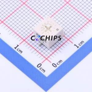 Résistance/potentiomètre réglable SMD 3361P-1-503, 6,9x7 mm (Résistance : 50 kOhm) (Précision : 10%) - Product Image 1