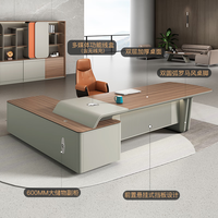 Mobilier de bureau nordique ergonomique en forme de L unique moderne haut de gamme luxe patron exécutif bureau or tiroirs armoire pour petit