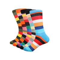 Multi Design Colorful Fashion Funny Crew Printed Socks Chaussettes unisexes en coton Chaussettes décontractées Design printanier