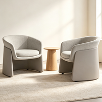 Chaise d'appoint de loisirs rembourrée avec cadre en contreplaqué moulé et petites roulettes, idéale pour salon et hôtel - Meilleures ventes