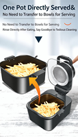 Friteuse à air intelligente moderne de grande capacité 9L, écran tactile, préréglages multifonctions, cuisson saine sans huile, pour la maison