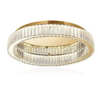 Plafonniers de salon simples de haute qualité pour la maison chambre plafonnier en cristal or plafonniers ronds en cristal de luxe