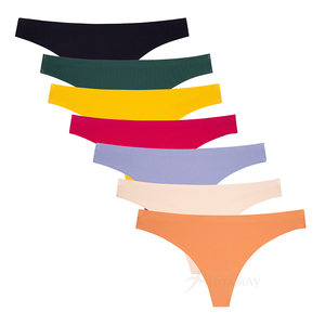 Tanga Senza Cuciture a Vita Bassa con Strisce, Asciugatura Rapida, per Ragazze e Donne - Product Image 6