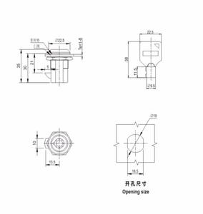 MS1040-2-3-4-5Tubularキーカムロッククォーターターンロック - Product Image 2
