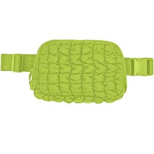 Tas sabuk Puffer untuk wanita, tas pinggang olahraga untuk lari, tas pinggang ritsleting berlapis - Product Image 6