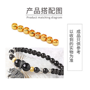 18K Gold Plated <b>Copper</b> Round Positioning Beads For <b>Bracelet</b> Making 3mm Diameter Jewelry Findings Components - Product Image 5