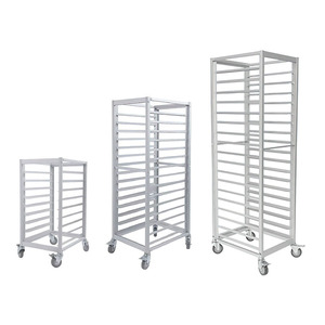 Mugita Aluminum Alloy <b>Baking</b> Tray Rack 18-Layer Mobile Trolley For Bakery <b>Equipment</b> - Product Image 5