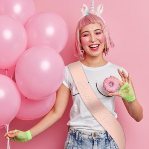 Roségoldene Geburtstagsmädchen-Schärpe mit Glitzer-Strass für Frauen, lustige Happy-Birthday-Schärpe für Mädchen, Sweet 16, 18., 21., 30., 40. Geburtstag - Product Image 4