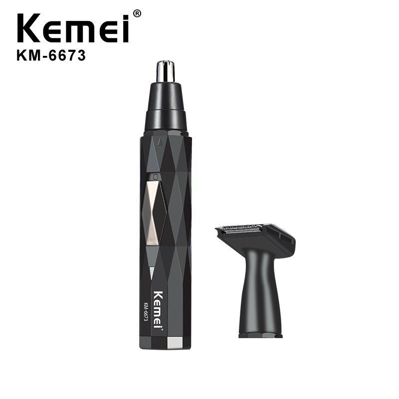 Kemei KM-6673 Portable Electric Razor Nose Ear Trimmer For Men Professional Painless Nostril Nasal Men's Nose Hair Trimmer
