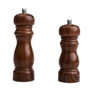 Wholesale European Quality Bamboo Salt Pepper Grinder Shaker Lid <strong>Herb</strong> Spice Tools Including Pepper Mill Packed <strong>Herb</strong> Grinding <strong>Box</strong> - Product Image 1