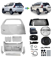 Ensemble de hayon pour Toyota Land Cruiser Prado LC150, porte arrière avec porte-roue de secours en verre, peint en blanc, 4x4