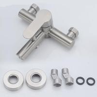 Robinet de douche de bain contemporain en laiton froid et chaud de haute qualité avec finition brossée pour appartements et hôtels
