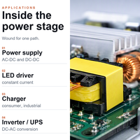 Transformateur de puissance haute fréquence pour centre de données 5000W, à noyau en ferrite, planaire, flyback isolé, personnalisé pour alimentation SMPS
