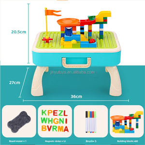 Groothandel 2 In 1 Vroege Educatie Tekentafel Speelgoed Schilderij Set Kind Tekentafel Voor Onderwijs Blok Gebouw Tafels Bureau Speelgoed - Product Image 3