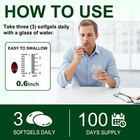 Complément alimentaire à base de plantes pour la santé masculine SOLOTREE, soutien à la santé de la prostate et des voies urinaires chez l'homme, extrait de palmier nain, capsules molles pour hommes
