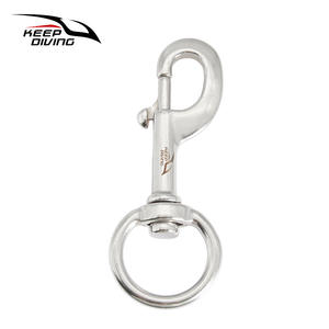 KEEP DIVING Boucle à ressort à crochet unique en acier inoxydable 316 avec anneau rotatif pour accessoires d'équipement de plongée Chine SSA-DT120Y - Product Image 5