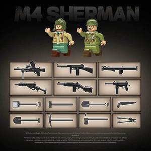 Serie de Armas Overlord, Modelo de Tanque <span class=keywords><strong>M4</strong></span>, 461 Piezas, Bloques de Construcción de Inteligencia DIY para Niños, Tanque a Escala 1:32, Juego en Caja - Product Image 6