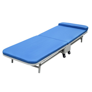 <b>Folding</b> Companion <b>Bed</b> Stainless Steel Frame High Density Foam Cotton Hospital Use Adult And Elderly - Product Image 1