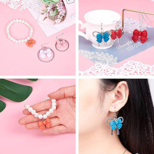 Vente chaude en alliage de zinc Bowknot Pendentifs 8 Couleurs Flatback Bow Dangle Charms pour la fabrication de bijoux à bricoler soi-même <span class=keywords><strong>Scrapbooking</strong></span> Artisanat - Product Image 6