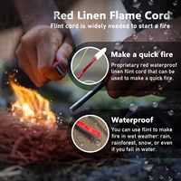 Cuerda de Paracord de Supervivencia de 5/32'' x 100 pies con Encendedor Integrado, Cuerda de Pesca, Cuerda Utilitaria Resistente 4 en 1 para Camping